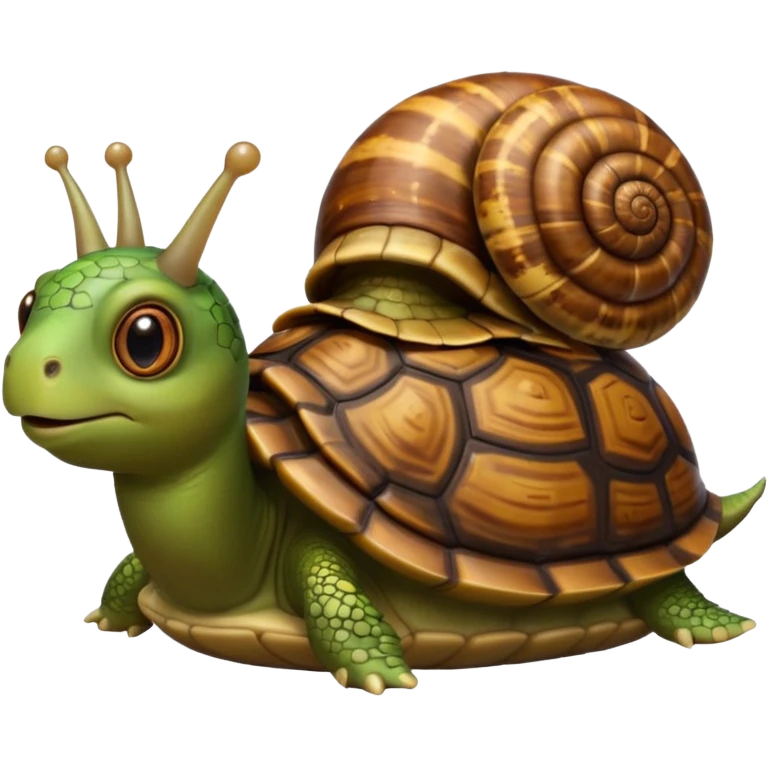 Snail on a turtle emoji
