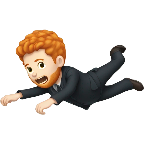 Ginger falling  emoji
