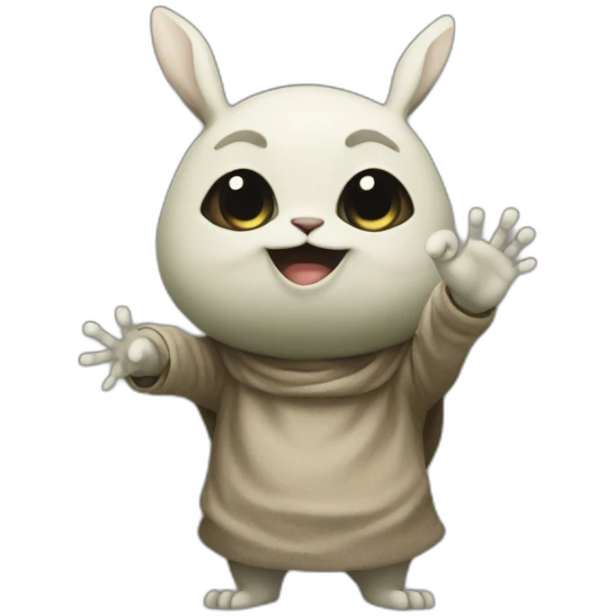 grogu, holds hand up, stop emoji