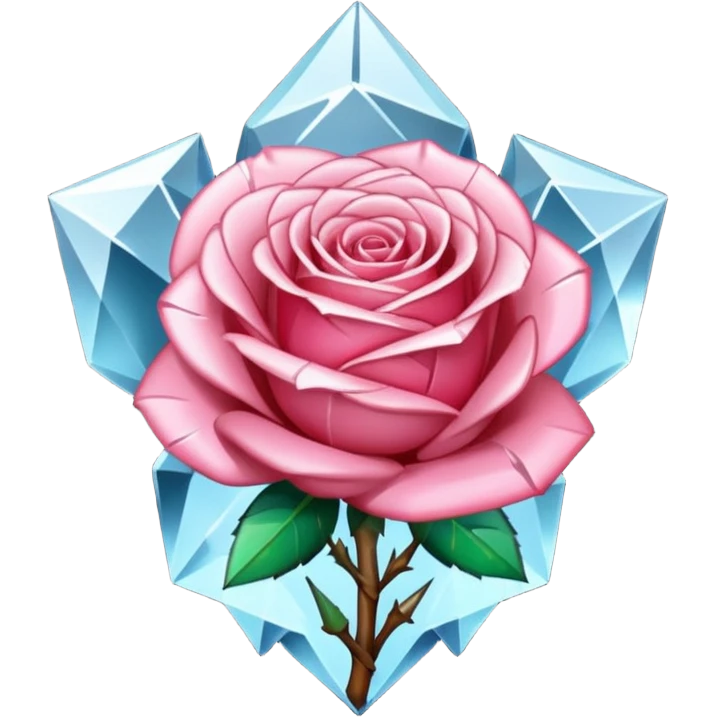 Rose made out of broken crystal  emoji