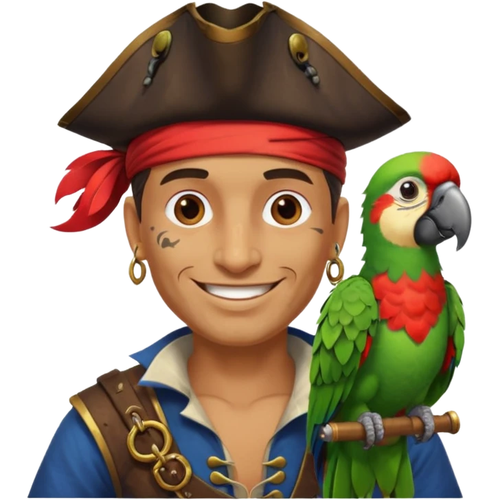 pirate and parrot emoji