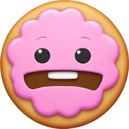 Pink cookie emoji