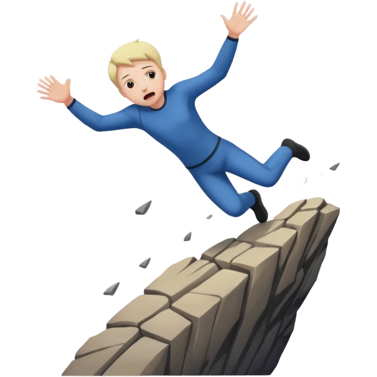 falling of a cliff emoji