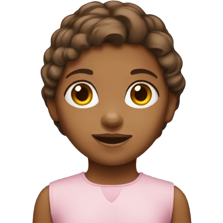 little girl brown hair emoji