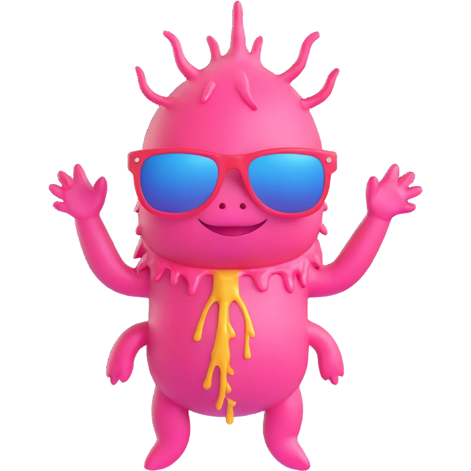 cool full body axolotl with trendy dripping sunglasses, no clothes, fun emoji style emoji