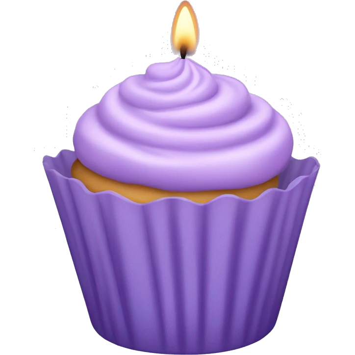 Lavender Cupcake Candle  emoji