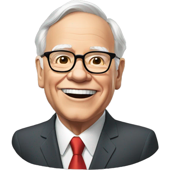 Warren Buffet with a coca cola emoji