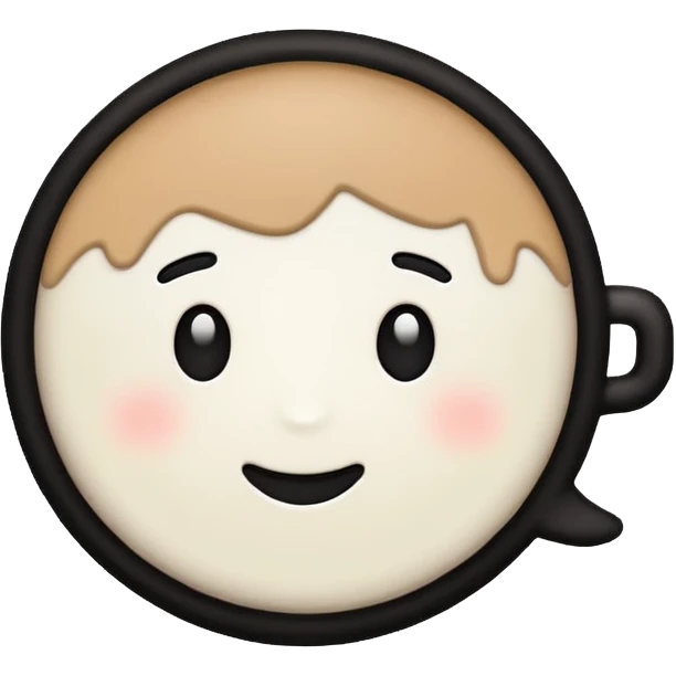 Flat white color chat emoji. No colors, no shading emoji