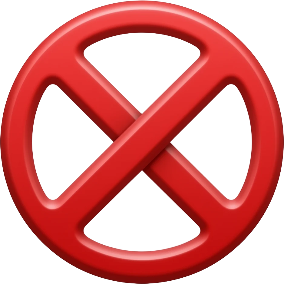 wrong logo red emoji