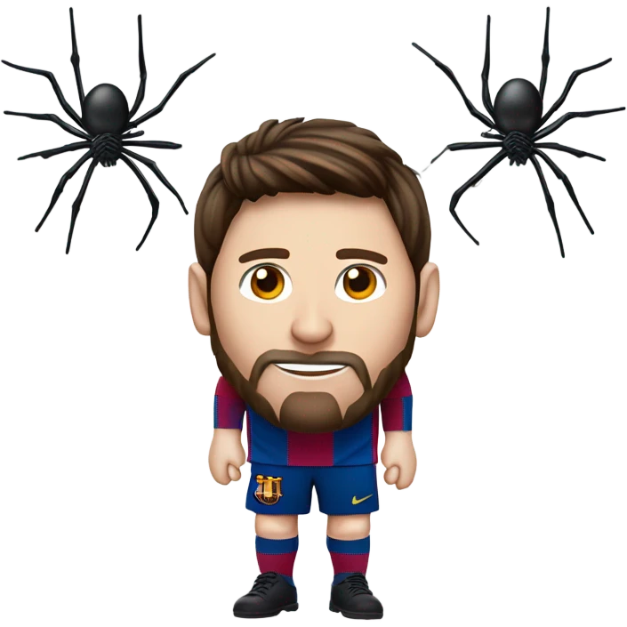 Lionel messi as a spider emoji