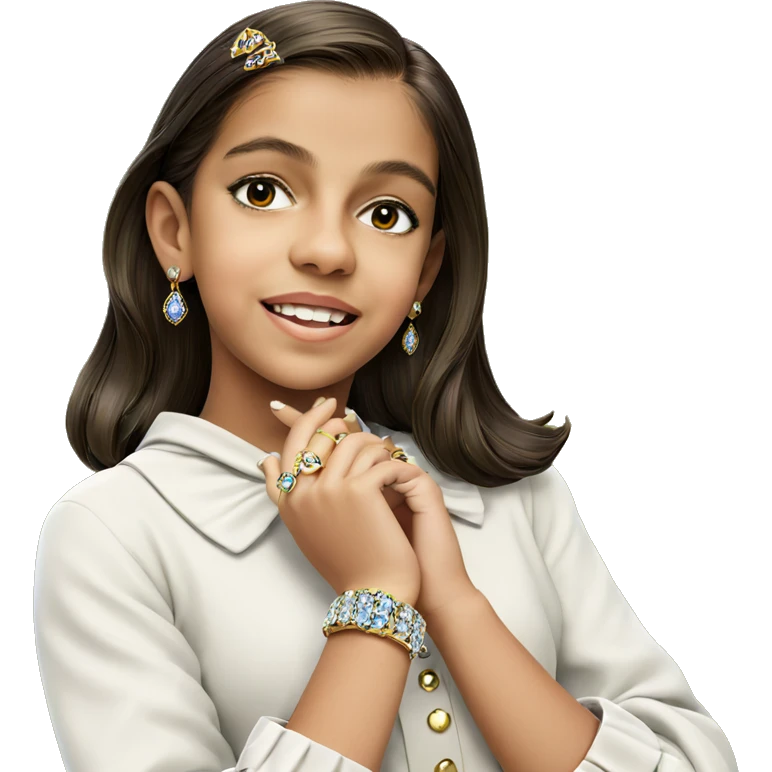 elegant girl with jewelry emoji