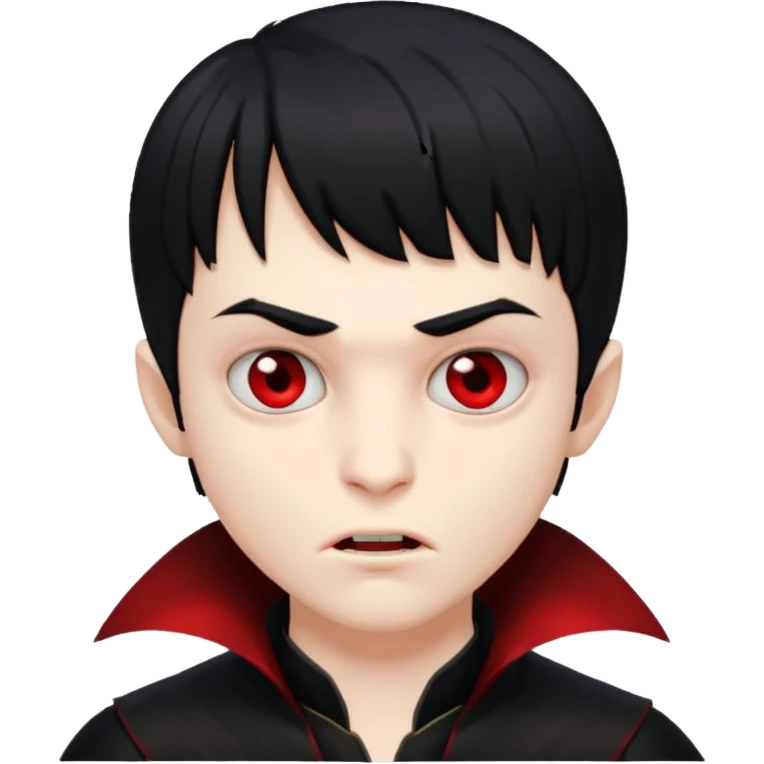 boy vampire with black hair and bangs emoji