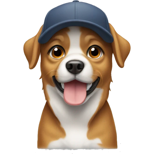 Dog with cap emoji