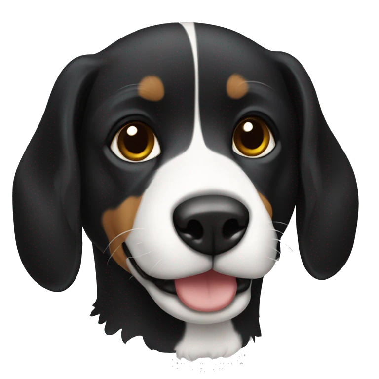 Perro negro y blanco  emoji