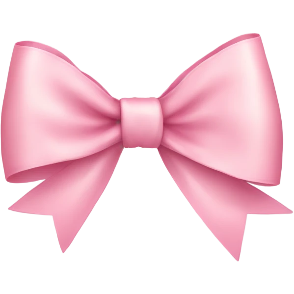 light pink ribbon bow emoji