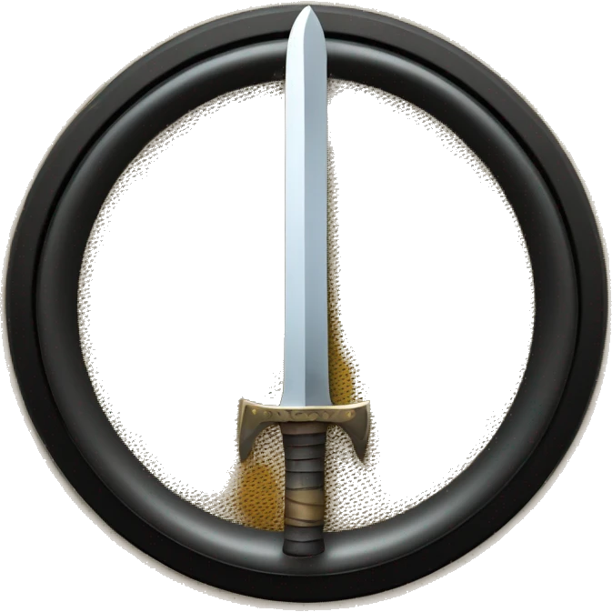 A sword, inside a speaker emoji