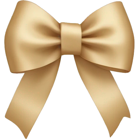 beige ribbon bow emoji