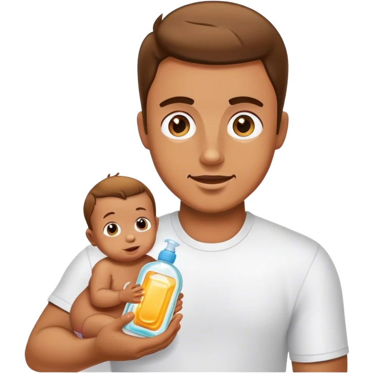 Guy with baby oil emoji