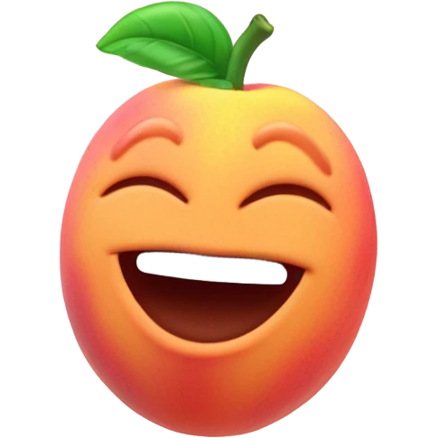 A peach using airheads emoji
