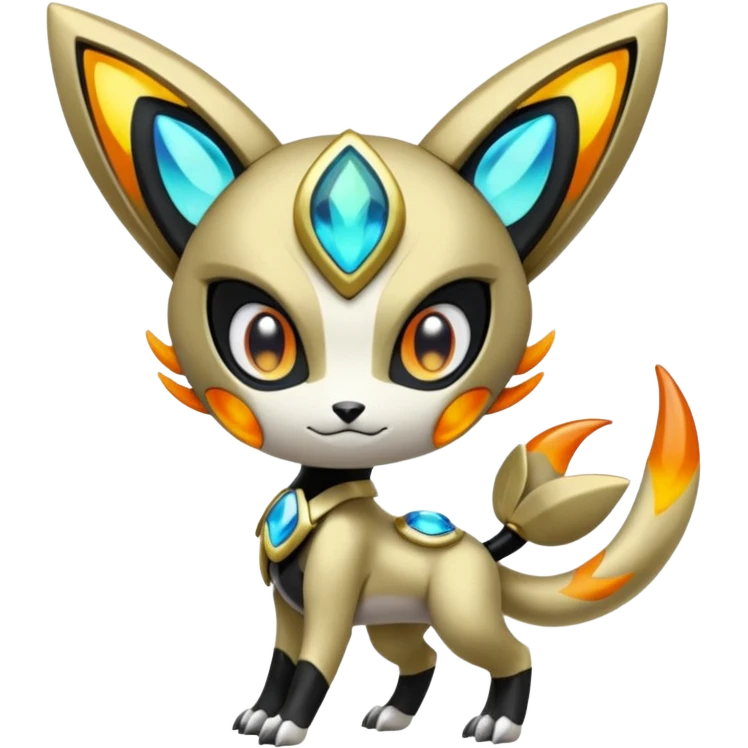 Futuristic Meloetta-Vernid-Fionbri-Protogen-Pokémon-Digimon-Fakémon-fusion-hybrid-creature emoji