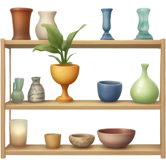 homewares on small shelf emoji
