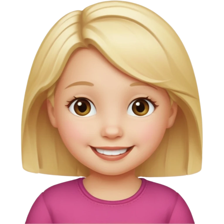  girl blond hair todler emojj emoji