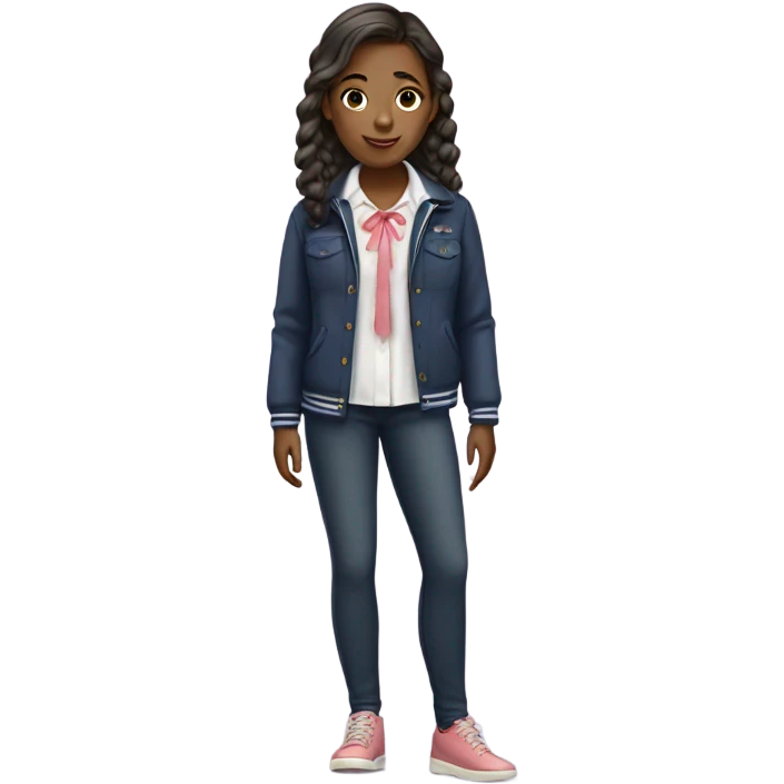 a girl in a preppy outfit  emoji