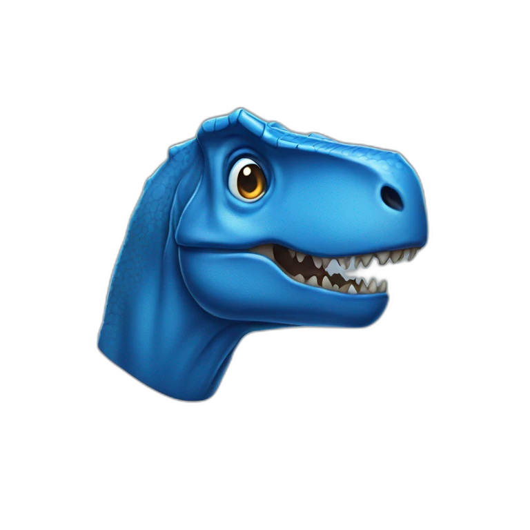 blue t-rex head emoji
