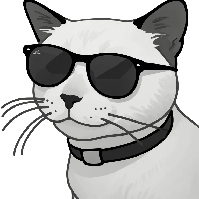 Cat with sunglasses emoji