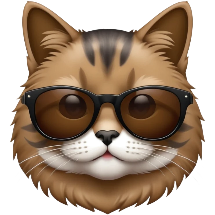 Cool cat wearing black sunglasses emoji