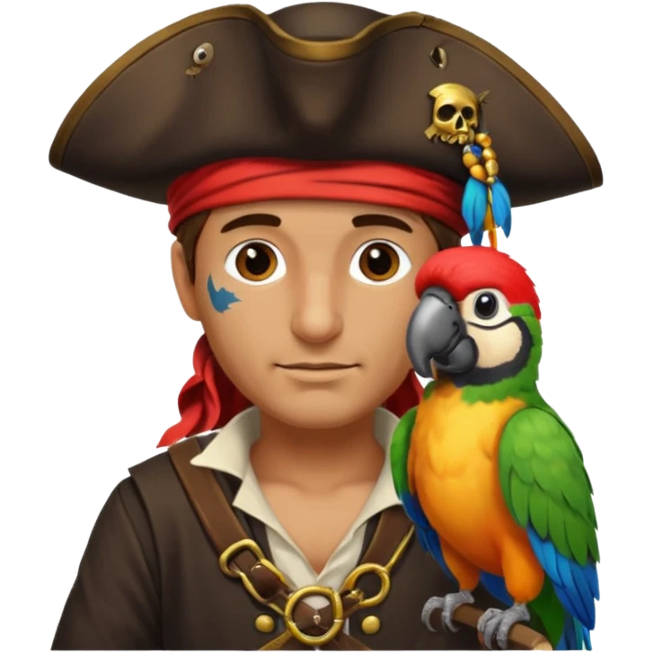 pirate and parrot emoji