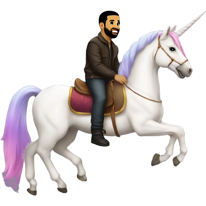 drake on a unicorn emoji