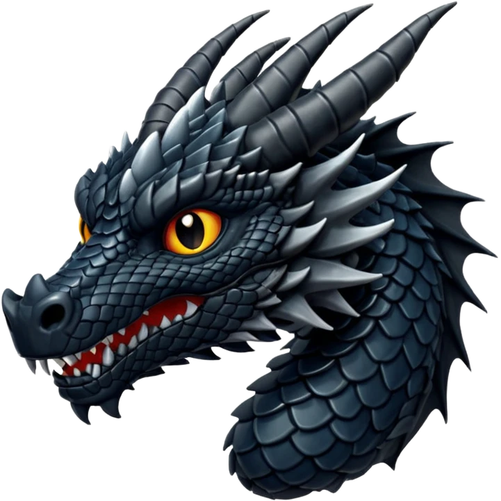 

black dragon head emoji
