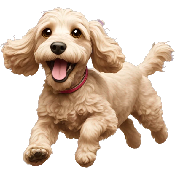 Cockapoo running  emoji