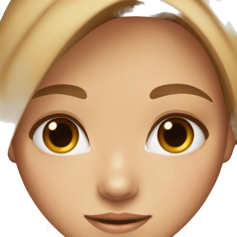 stunning tan girl light brown hair blue eyes emoji