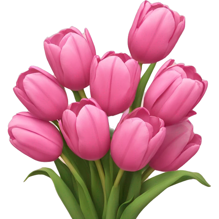 Bouquet of pink tulips emoji