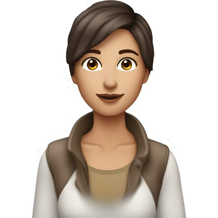 Femme brune à la peau claire qui prend une photo avec un appareil photo  emoji