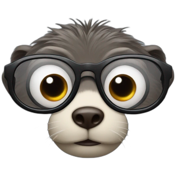 mole with giant eyes and glasses emoji