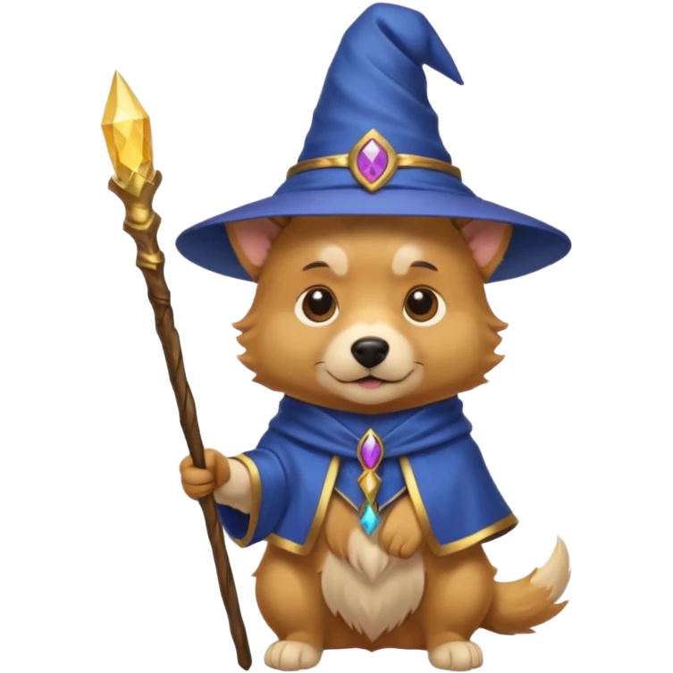 Dog wizard emoji