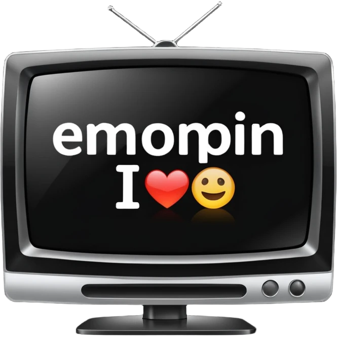 flat screen tv with movie playing emoji