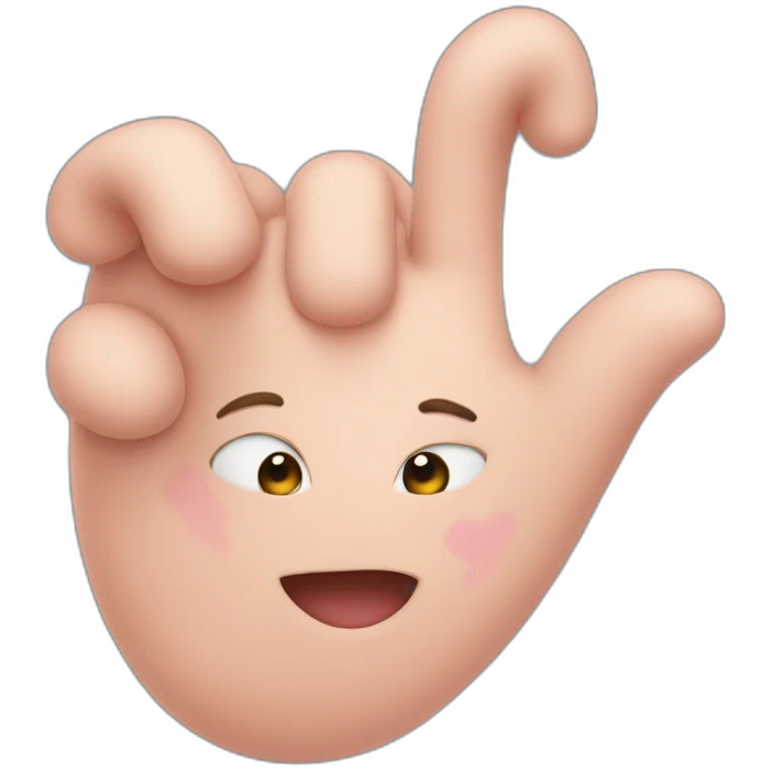 coeur avec main emoji