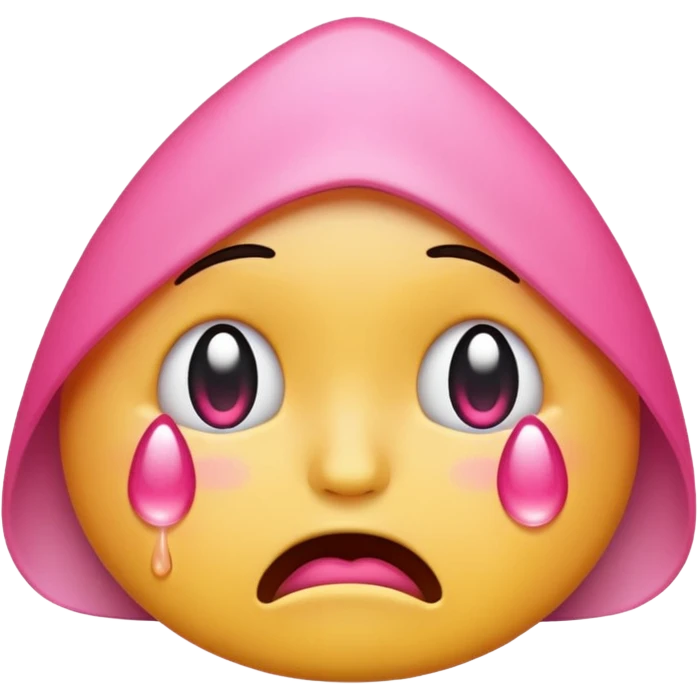 lol emoji with pink tears emoji