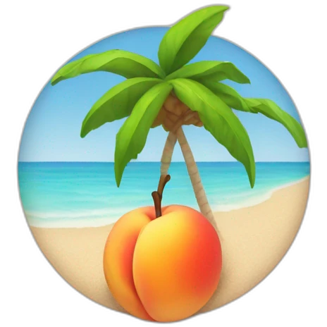 peach-on-a-beach emoji