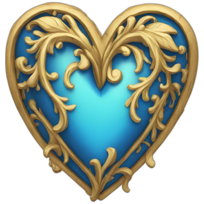 Coeur bleu emoji