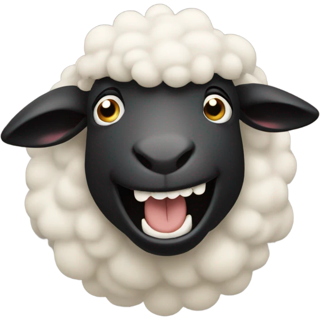 laughing Black sheep  emoji