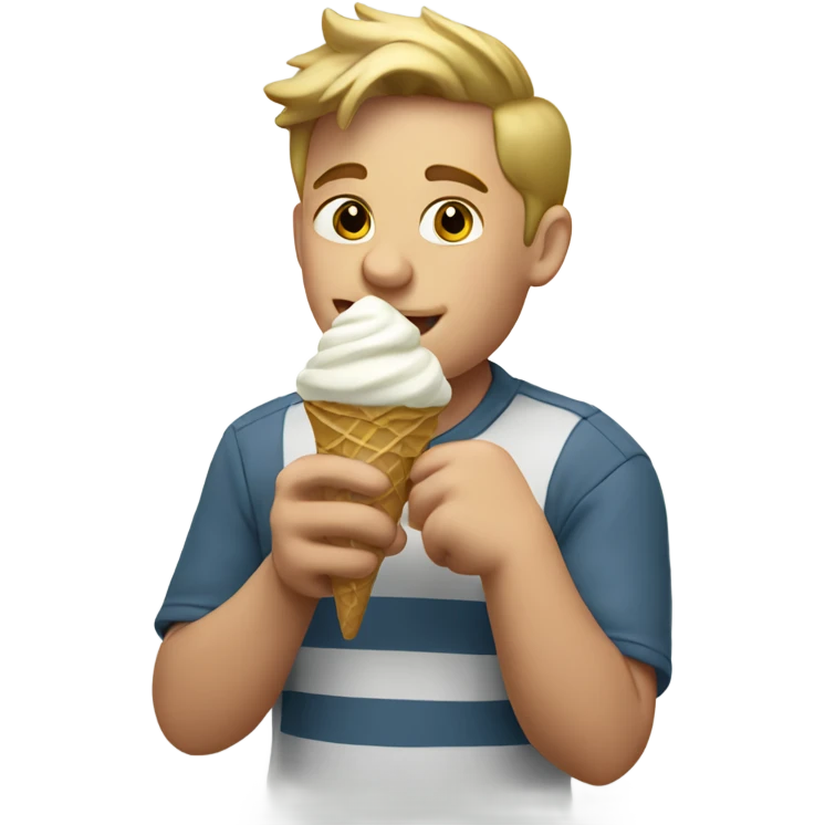 Colton eating ice cream emoji