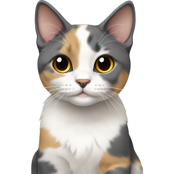 Dilute calico sitting emoji