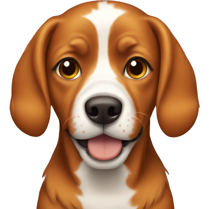 A dog with ginger hair emoji