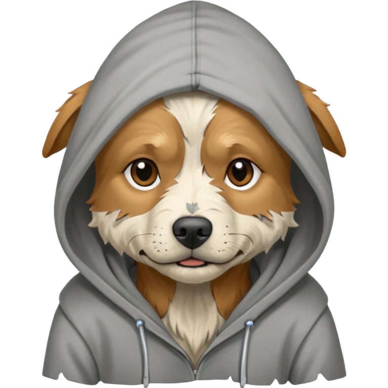 homeless dog with torn hoodie


 emoji