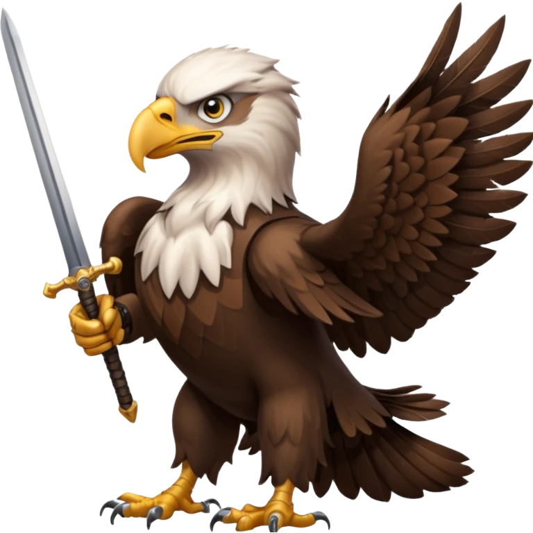 eagle with sword strapped to his front emoji